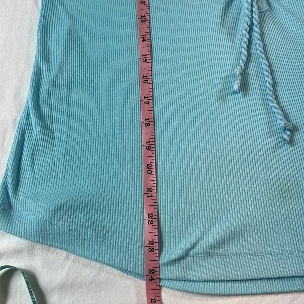 Ocean Drive M Blue Ribbed Tank - Picture 13 of 13